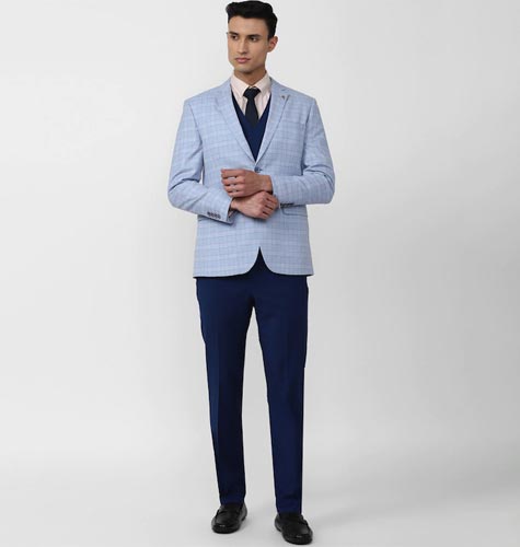 Men Single-Breasted Three Piece Formal Suit
